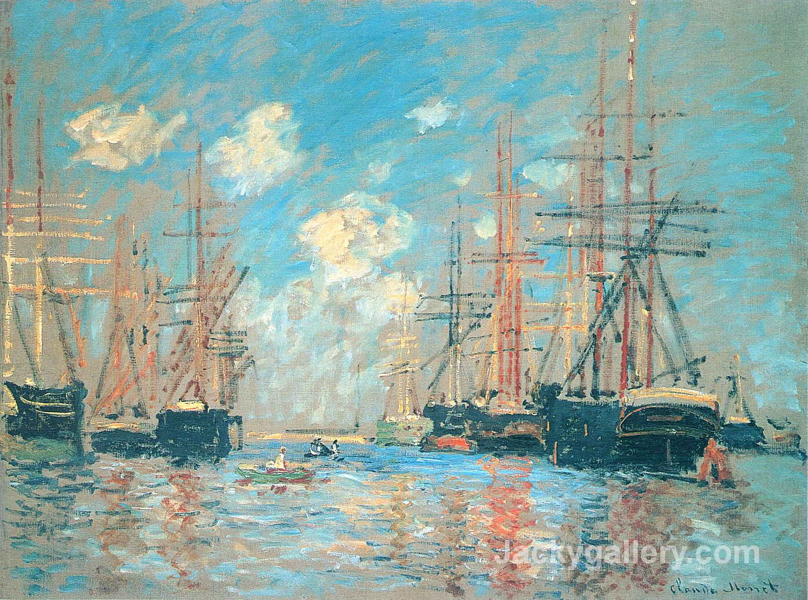 The Sea, Port in Amsterdam by Claude Monet paintings reproduction